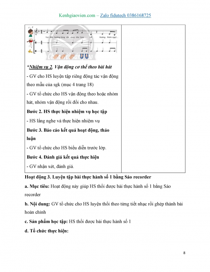 Giáo án và PPT Âm nhạc 7 chân trời Tiết 2: Nhạc cụ thể hiện tiết tấu, Nhạc cụ Sáo recorder Luyện tập thổi nốt Mi