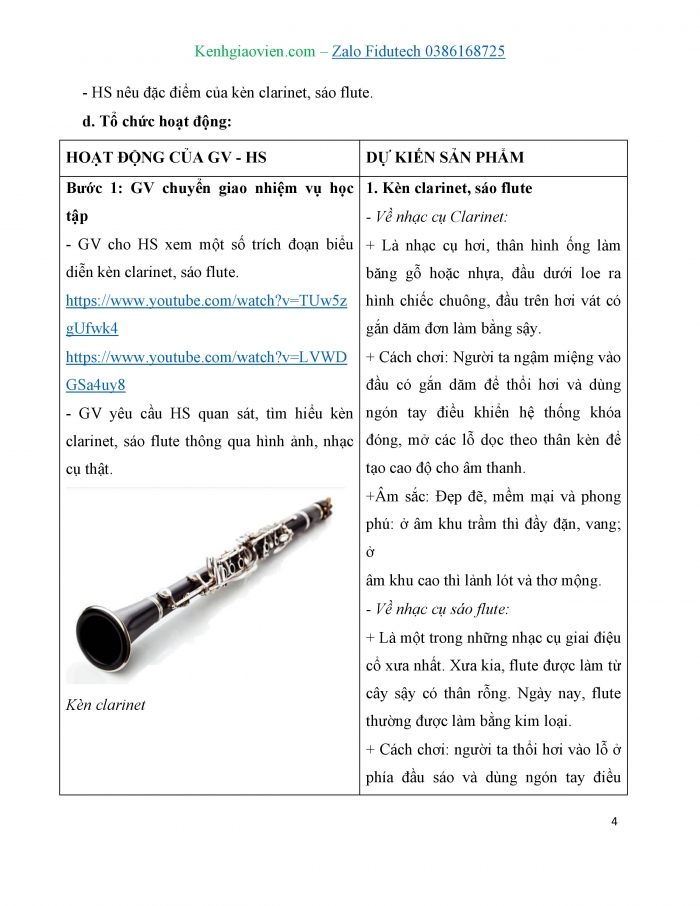 Giáo án và PPT Âm nhạc 7 cánh diều Tiết 2: Kèn clarinet và sáo flute, Ôn tập Bài học đầu tiên, Thể hiện tiết tấu và ứng dụng đệm cho bài hát, Nghe Thầy cô và mái trường