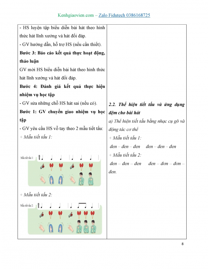 Giáo án và PPT Âm nhạc 7 cánh diều Tiết 2: Kèn clarinet và sáo flute, Ôn tập Bài học đầu tiên, Thể hiện tiết tấu và ứng dụng đệm cho bài hát, Nghe Thầy cô và mái trường