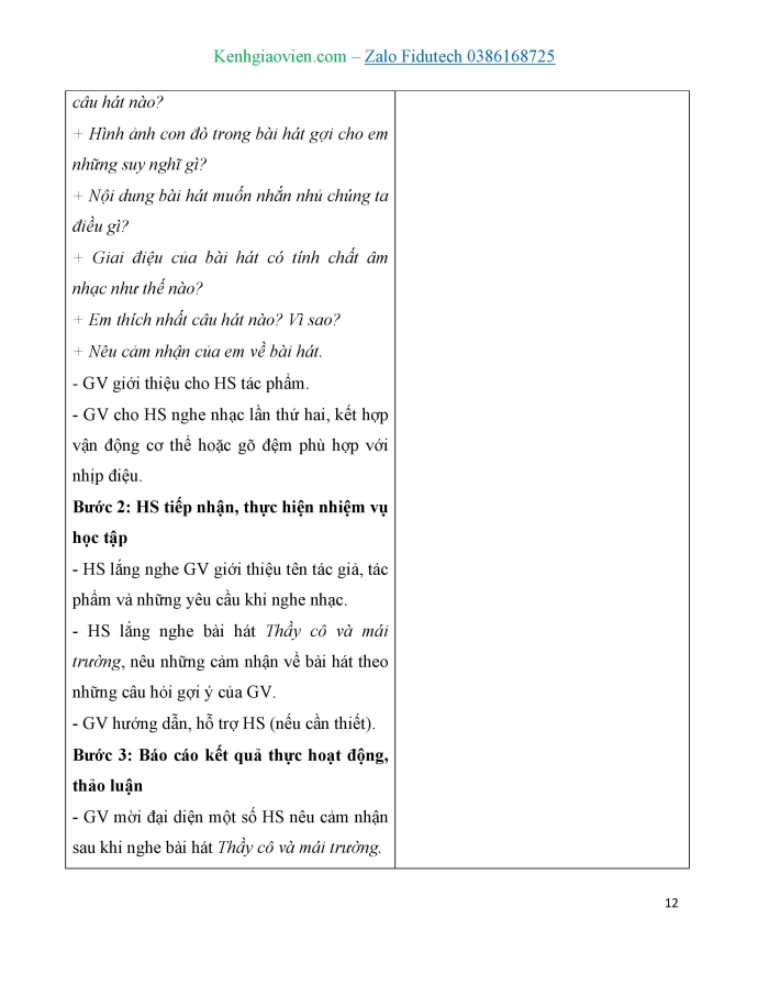 Giáo án và PPT Âm nhạc 7 cánh diều Tiết 2: Kèn clarinet và sáo flute, Ôn tập Bài học đầu tiên, Thể hiện tiết tấu và ứng dụng đệm cho bài hát, Nghe Thầy cô và mái trường