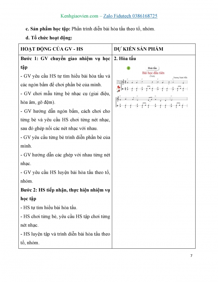 Giáo án và PPT Âm nhạc 7 cánh diều Tiết 3: Luyện đọc quãng theo mẫu, Bài đọc nhạc số 3, Hoà tấu