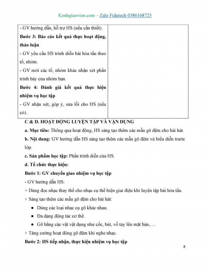 Giáo án và PPT Âm nhạc 7 cánh diều Tiết 3: Luyện đọc quãng theo mẫu, Bài đọc nhạc số 3, Hoà tấu