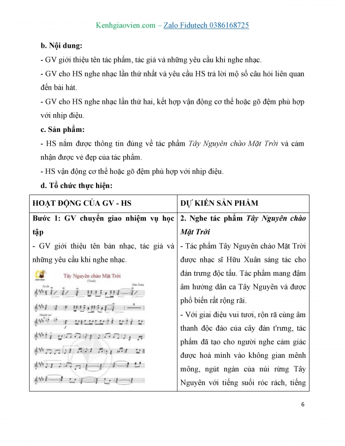 Giáo án và PPT Âm nhạc 7 cánh diều Tiết 2: Hoà tấu, Nghe Tây Nguyên chào Mặt Trời, Đàn t’rưng và đàn k’lông pút