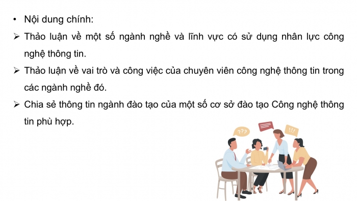 Giáo án điện tử Tin học ứng dụng 12 kết nối Bài 21: Hội thảo hướng nghiệp