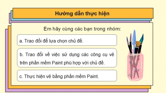 Giáo án điện tử Tin học 5 cánh diều Chủ đề E Lựa chọn 1 Bài 2: Thực hành vẽ tranh trên phần mềm Paint