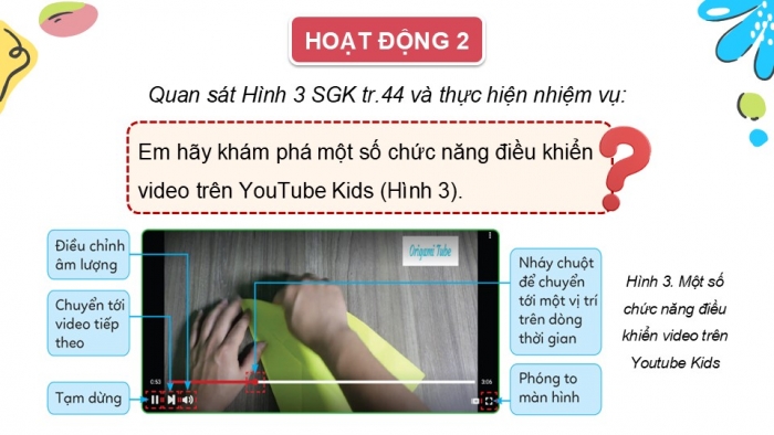 Giáo án điện tử Tin học 5 cánh diều Chủ đề E Lựa chọn 2 Bài 1: Sử dụng website YouTube Kids