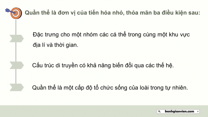 Giáo án điện tử Sinh học 12 chân trời Bài 17: Thuyết tiến hoá tổng hợp hiện đại