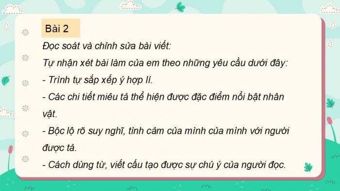 Giáo án điện tử Tiếng Việt 5 kết nối Bài 6: Viết bài văn tả người (Bài viết số 1)