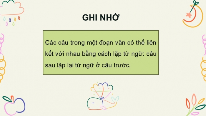 Giáo án điện tử Tiếng Việt 5 kết nối Bài 9: Liên kết câu bằng cách lặp từ ngữ