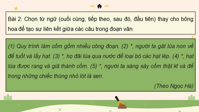 Giáo án điện tử Tiếng Việt 5 kết nối Bài 11: Liên kết câu bằng từ ngữ nối