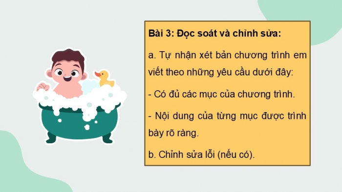 Giáo án điện tử Tiếng Việt 5 kết nối Bài 14: Viết chương trình hoạt động (Bài viết số 1)