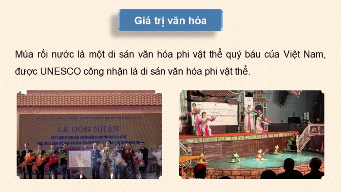 Giáo án điện tử Mĩ thuật 9 chân trời bản 2 Bài 12: Nghệ thuật múa rối nước