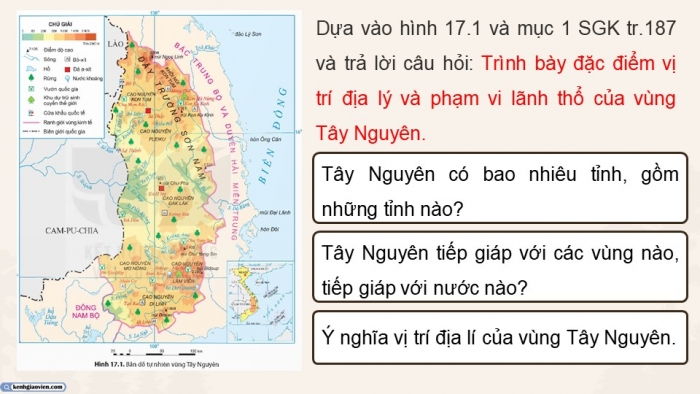 Giáo án điện tử Địa lí 9 kết nối Bài 17: Vùng Tây Nguyên