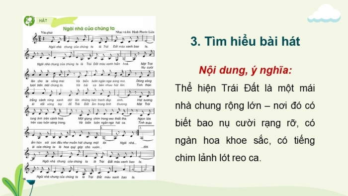 Giáo án điện tử Âm nhạc 9 kết nối Tiết 19: Hát Bài hát Ngôi nhà của chúng ta, Nghe nhạc Tác phẩm Mùa xuân