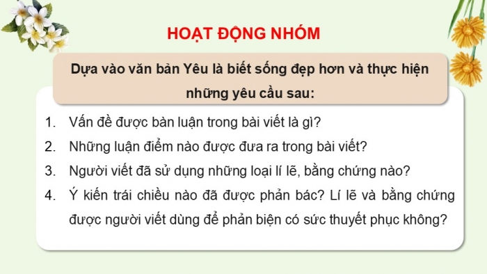 Giáo án điện tử Ngữ văn 12 kết nối Bài 7: Viết bài văn nghị luận bàn về một vấn đề liên quan đến tuổi trẻ (Cách ứng xử trong các mối quan hệ gia đình, xã hội)