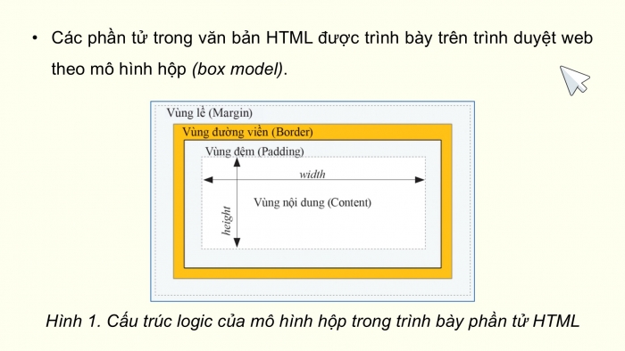 Giáo án điện tử Tin học ứng dụng 12 cánh diều Bài 11: Mô hình hộp, bố cục trang web