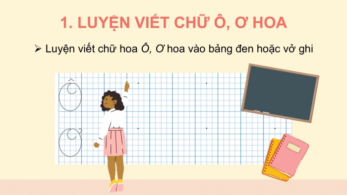 Giáo án điện tử Tiếng Việt 2 chân trời Bài 1: Viết chữ hoa Ô Ơ, Từ chỉ hoạt động, Đặt câu hỏi ở đâu?