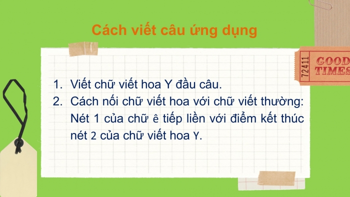 Giáo án điện tử Tiếng Việt 2 chân trời Bài 3: Viết chữ hoa Y, Từ chỉ sự vật, chỉ đặc điểm, Câu kiểu Ai thế nào?