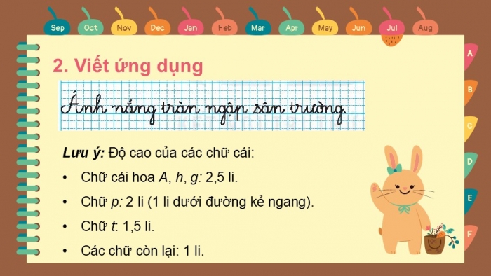 Giáo án điện tử tiếng Việt 2 kết nối Bài 1: Chữ hoa A, Những ngày hè của em