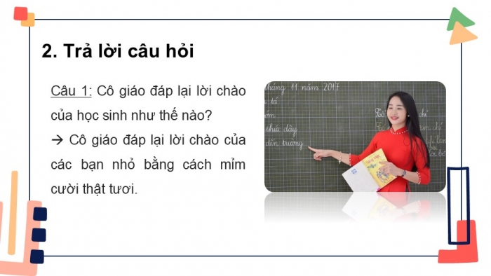 Giáo án điện tử tiếng Việt 2 kết nối Bài 9: Cô giáo lớp em