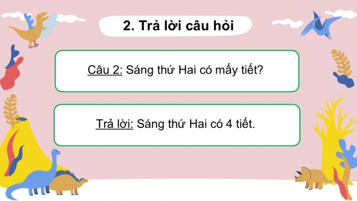 Giáo án điện tử tiếng Việt 2 kết nối Bài 10: Thời khoá biểu