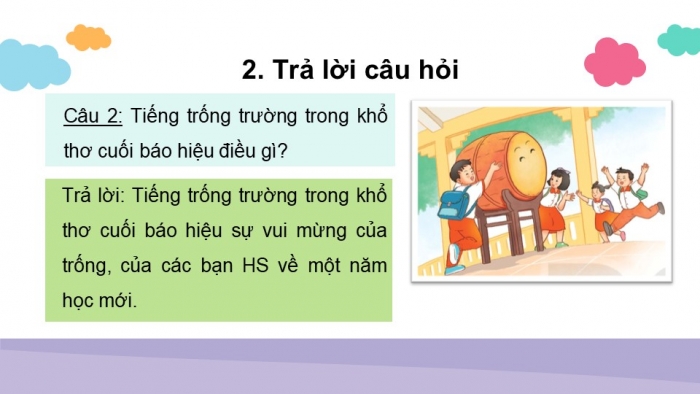 Giáo án điện tử tiếng Việt 2 kết nối Bài 11: Cái trống trường em