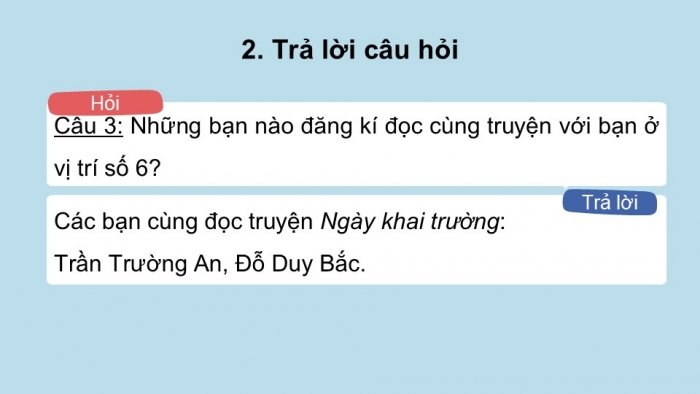 Giáo án điện tử tiếng Việt 2 kết nối Bài 12: Danh sách học sinh