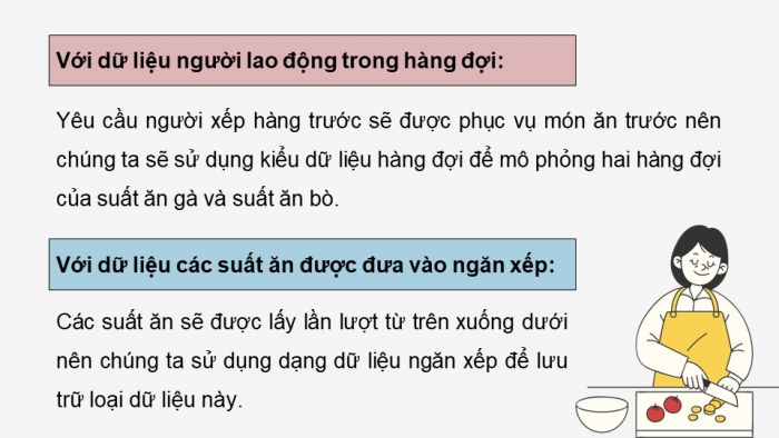 Giáo án điện tử chuyên đề khoa học máy tính 12 kết nối bài 5: Thực hành kiểu dữ liệu ngăn xếp và hàng đợi