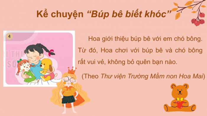 Giáo án điện tử tiếng Việt 2 kết nối Bài 23: Kể chuyện Búp bê biết khóc