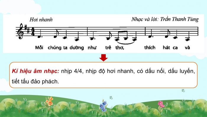 Giáo án điện tử Âm nhạc 9 chân trời Bài 9: Hát Bay đến ước mơ, Nhạc cụ thể hiện tiết tấu