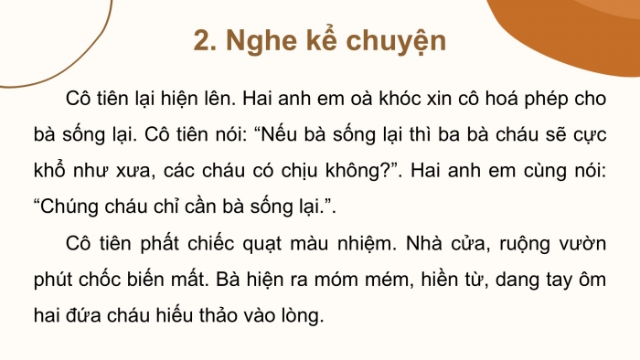 Giáo án điện tử tiếng Việt 2 kết nối Bài 29: Kể chuyện Bà cháu