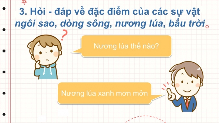 Giáo án điện tử Tiếng Việt 2 kết nối Bài 8: Mở rộng vốn từ về thiên nhiên, Câu nêu đặc điểm