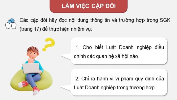 Giáo án điện tử chuyên đề Kinh tế pháp luật 12 chân trời CĐ 2: Một số vấn đề về Luật Doanh nghiệp