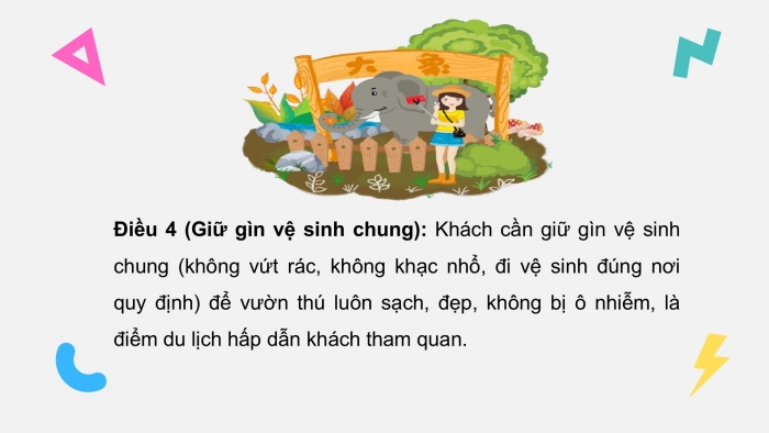 Giáo án điện tử Tiếng Việt 2 cánh diều Bài 26: Nội quy vườn thú