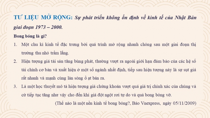 Giáo án điện tử chuyên đề Lịch sử 12 chân trời CĐ 2 Phần 2: Nhật Bản từ năm 1973 đến nay