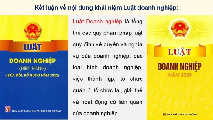 Giáo án điện tử chuyên đề Kinh tế pháp luật 12 kết nối CĐ 2: Một số vấn đề về Luật Doanh nghiệp