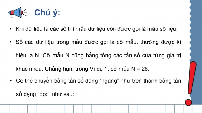 Giáo án điện tử Toán 9 chân trời Bài 1: Bảng tần số và biểu đồ tần số