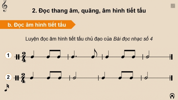 Giáo án điện tử Âm nhạc 9 chân trời Bài 12: Đọc nhạc Bài đọc nhạc số 4