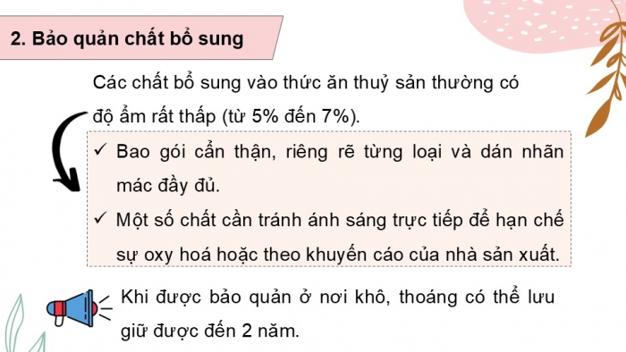 Giáo án điện tử Công nghệ 12 Lâm nghiệp - Thủy sản Kết nối Bài 17: Phương pháp bảo quản và chế biến thức ăn thủy sản