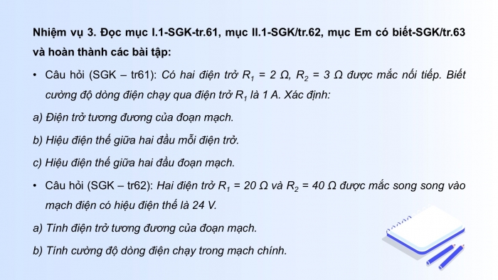 Giáo án điện tử KHTN 9 kết nối - Phân môn Vật lí Bài 12: Đoạn mạch nối tiếp, song song