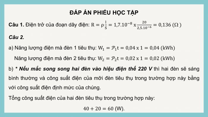 Giáo án điện tử KHTN 9 chân trời - Phân môn Vật lí Bài Ôn tập chủ đề 3