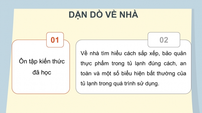 Giáo án điện tử Công nghệ 5 chân trời Bài 6: Sử dụng tủ lạnh