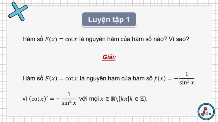 Giáo án điện tử Toán 12 cánh diều Bài 1: Nguyên hàm