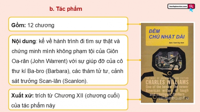 Giáo án điện tử Ngữ văn 9 chân trời Bài 7: Kẻ sát nhân lộ diện (Sác-lơ Uy-li-am)