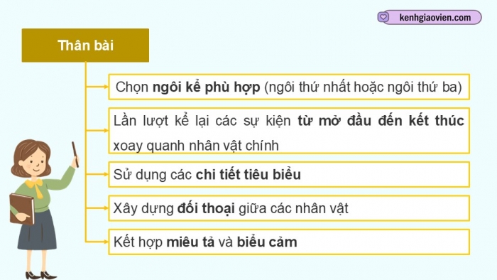 Giáo án điện tử Ngữ văn 9 chân trời Bài 7: Viết một truyện kể sáng tạo