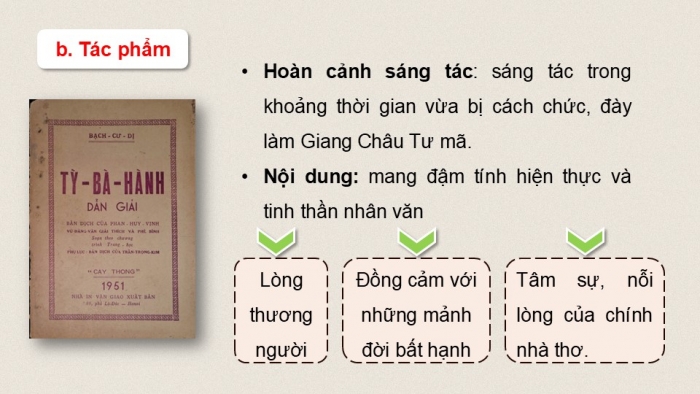 Giáo án điện tử Ngữ văn 9 chân trời Bài 8: Tì bà hành (Bạch Cư Dị)