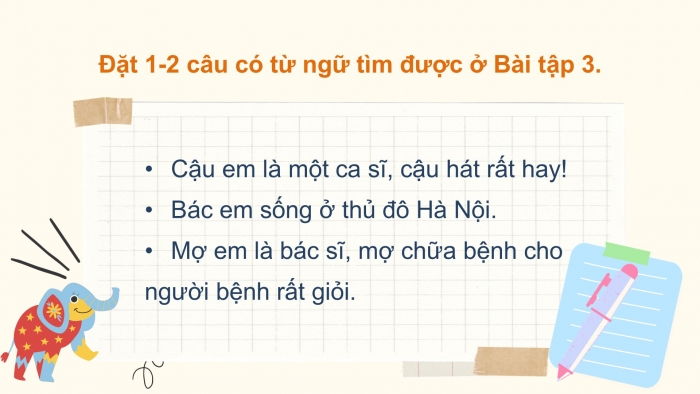 Giáo án điện tử Tiếng Việt 2 chân trời Bài 2: Mở rộng vốn từ Gia đình (tiếp theo), Nói và đáp lời chào hỏi