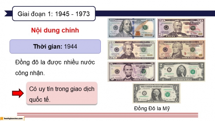 Giáo án điện tử Lịch sử 9 chân trời Bài 11: Nước Mỹ và các nước Tây Âu từ năm 1945 đến năm 1991