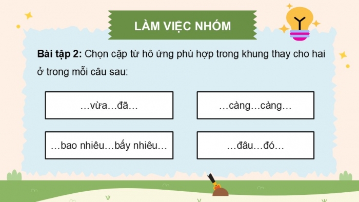 Giáo án điện tử Tiếng Việt 5 chân trời Bài 7: Luyện tập về cách nối các vế trong câu ghép