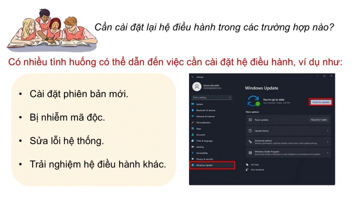 Giáo án điện tử chuyên đề Tin học ứng dụng 12 kết nối Bài 7: Cài đặt hệ điều hành máy tính